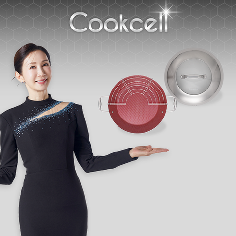 블랙큐브 쿡셀 홀로그램 큐브 패밀리팬 32cm+스트레이너+뚜껑