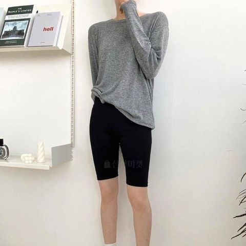 여자 바이커팬츠 스판 쫄쫄이 레깅스 검정색 반바지