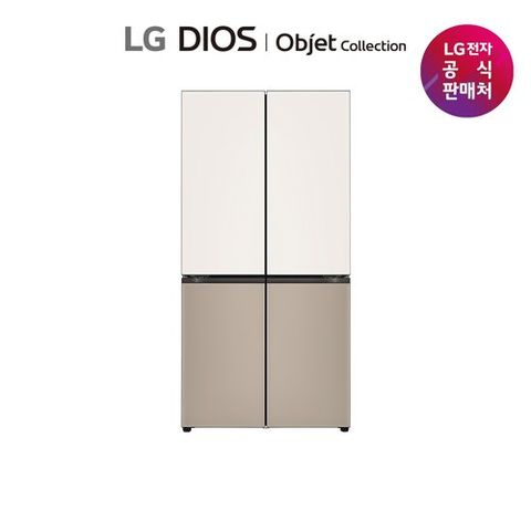 [871L]LG 디오스 AI 오브제컬렉션 냉장고 베이지/브라운(M876GBC232)