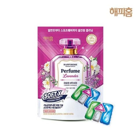 해피홈 파워캡슐 올인원 소프트엑스 라벤더 세탁세제 30입x1팩