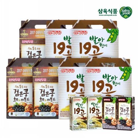 [삼육두유] 발아현미19곡 64팩 + 검은콩호두아몬드 48팩 (총112팩)
