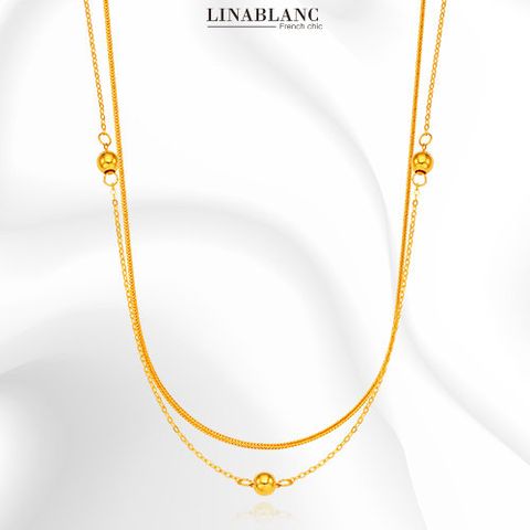 [리나블랑]24K 순금  골드볼 라인 목걸이 7g