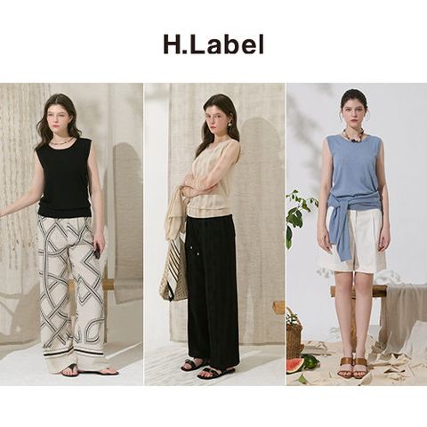 [최저가][H.LABEL] LINOIR 26SS 프렌치 린넨 블렌디드 니트탑 3종