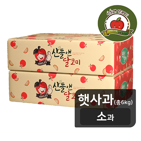 [산들앤/소과] 산들앤 달코미 세척 여름 햇사과 6kg (총 2박스)