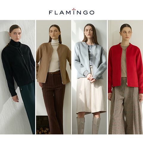 [런칭가 88,000원][후라밍고] 25FW 울 블렌디드 핸드메이드 보머 코트 1종