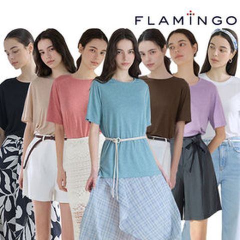 [TV쇼핑][10%할인+10%적립][후라밍고] 25SS 프렌치 린넨 블렌딩 썸머 네추럴 티 컬렉션 7종