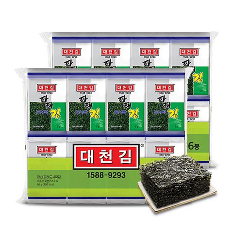 [대천김] 파래 도시락김 총 128봉