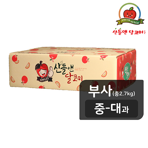 [산들앤][소과] 산들앤 달코미 세척사과 1박스 (총 2.7kg)