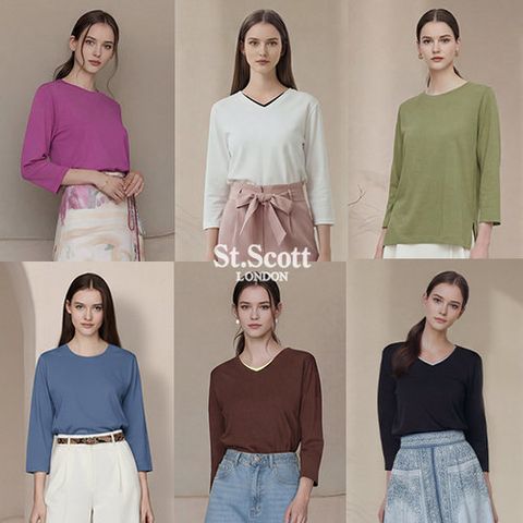 [St.Scott] 세인트 26SS 어센틱 오가닉 코튼 블렌디드 티셔츠 6종(여)