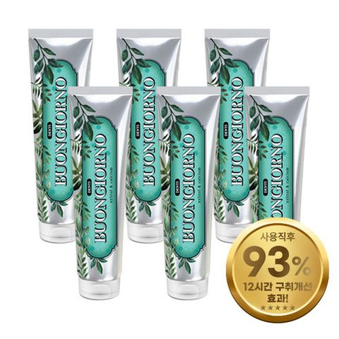 [10%할인+10%적립][덴티본조르노] 170g 치약 구취 허브 민트향 6개
