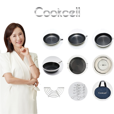[쿡셀] 블랙큐브 IH프라이팬 특집구성(프라이팬20cm, 프라이팬28cm, 소테팬28cm)+(28궁중팬+32멀티팬+유리뚜껑+보관가방)+[별도배송사은품]쿡셀 프라이팬거치대