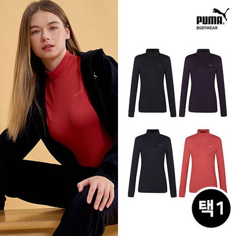 [1종][푸마](19차) 24FW 여성 기능성 모크넥 티셔츠 택1