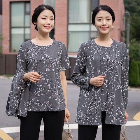 [모슬린]엄마옷  페이즐 가디건앙상블 세트 ETC208148 마담/미시옷/중년여성의류/빅사이즈/50대/60대여성..