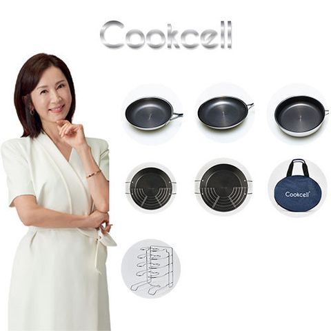 [쿡셀] 블랙큐브 IH프라이팬 특집구성(프라이팬20cm, 프라이팬28cm, 소테팬28cm)+(28멀티팬+38멀티팬+보관가방)+[별도배송사은품]쿡셀 프라이팬거치대