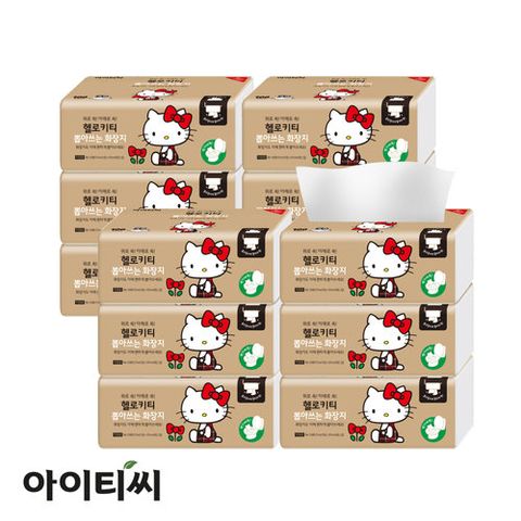 [헬로키티] 골드 뽑아쓰는화장지 100매 X 12팩