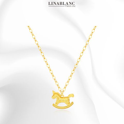 [리나블랑] 24K 행운 유니콘 목걸이 (전고객 14K 금볼 진주 목걸이 + 팔찌)