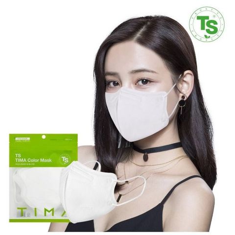 TS 티마 새부리형 TS 가드 KF94 숨쉬기편한 대형 마스크 100매 색상선택, 5매입, 화이트, 20개