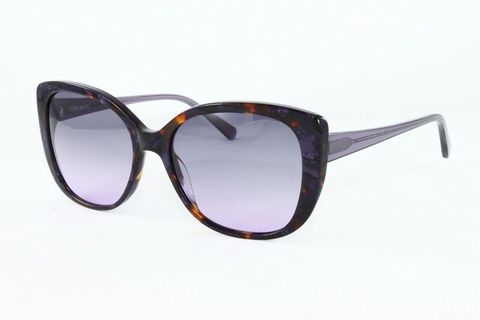 베라왕 선글라스 여성 버터플라이 V452 Amethyst Tortoise 그레이 퍼플 렌즈, 단일사이즈, 단일색상