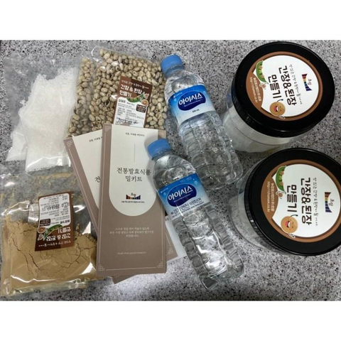 된장 담그기 세트 모든재료 국산 간장 400ml 된장 350 g 나오는 세트 학습용 체험용, 350g, 1개
