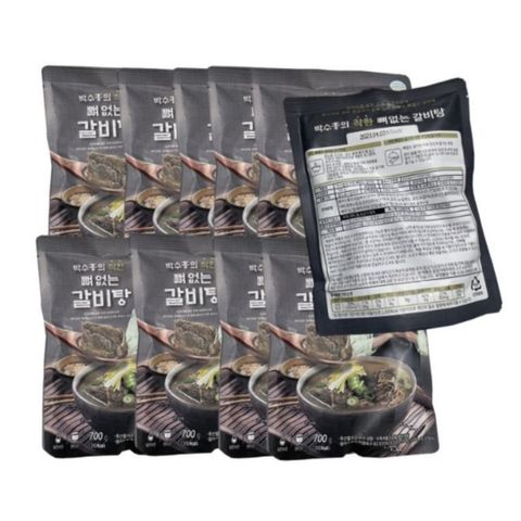 박수홍 착한 뼈없는갈비탕 750g x 10봉(총20인분), 750g, 10개