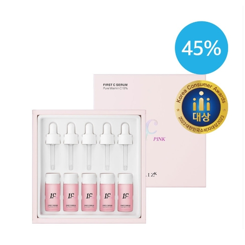 퍼스트씨 핑크 세럼 퓨어 비타민 씨 15% 함유 (10ml) x 5개, 10ml, 5개