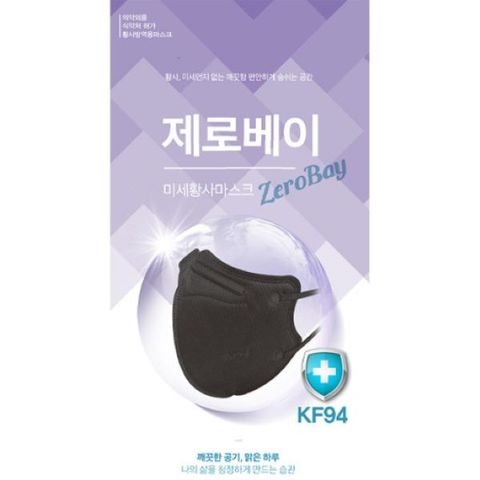 제로베이 블랙 KF94 마스크 미세먼지 황사 방역마스크 개별포장 대형새부리형, 1매입, 블랙, 30개