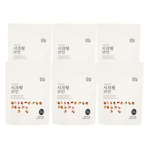 빅마마 시크릿코인 편안한 맛 코인육수 고체 동전 육수 한알, 80g, 6개