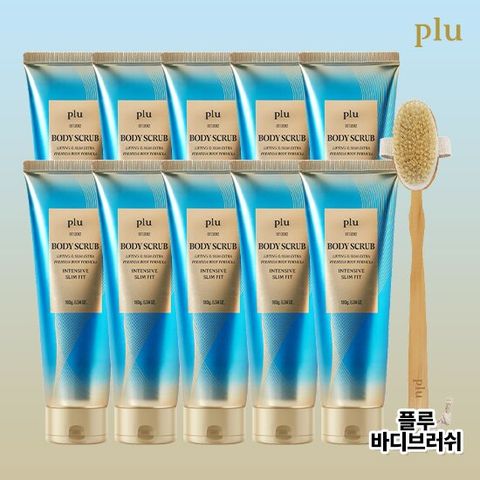 플루 슬림핏 바디스크럽 180gx10+바디브러쉬, 180g, 10개