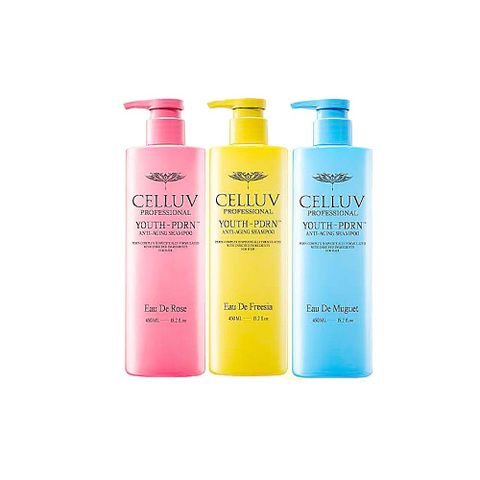 셀럽샴푸 PDRN 샴푸 로즈 450ML 1개+프리지아 450ML 1개+뮤게 450ML 1개, 450ml, 1세트