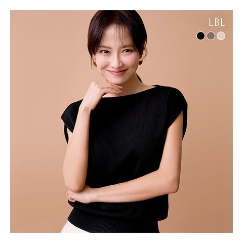 [LBL] (런칭가 79 900원)실크블렌드 보트넥 슬리브리스 니트 3종, 사이즈:55, 상세 설명 참조