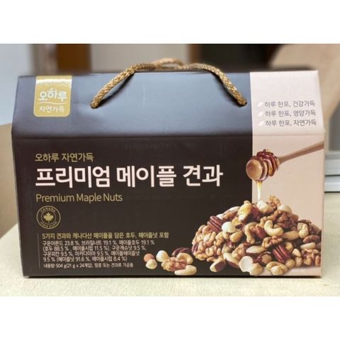 오하루 프리미엄 메이플 견과 견과류 자연가득 건강선물, 1박스