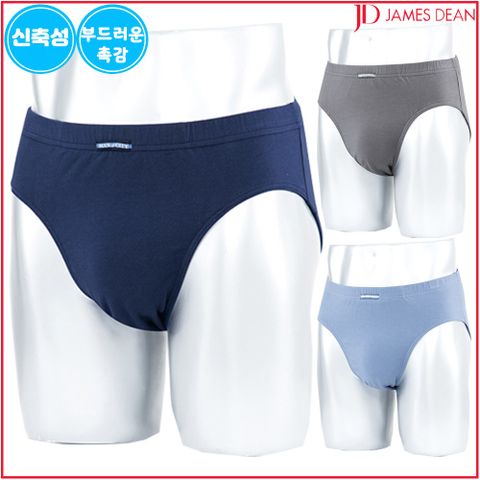 제임스딘 부드러운 면스판 남자 삼각팬티 3매입 JHMPWZ01, 105, 3색