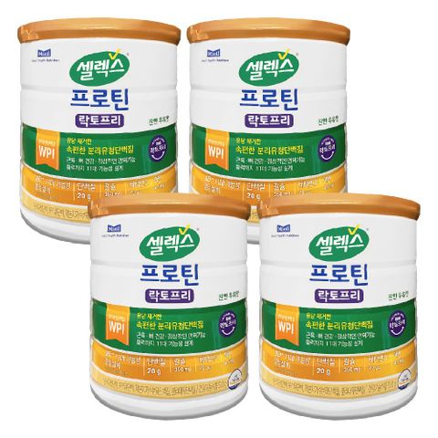 셀렉스 코어프로틴 락토프리 대용량 분리유청단백질 락토프리단백질, 570g, 4개