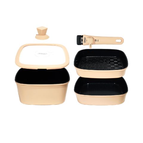 보오글 6종 풀세트 인덕션 IH, 라떼 베이지, 프라이팬22cm +..., 3개