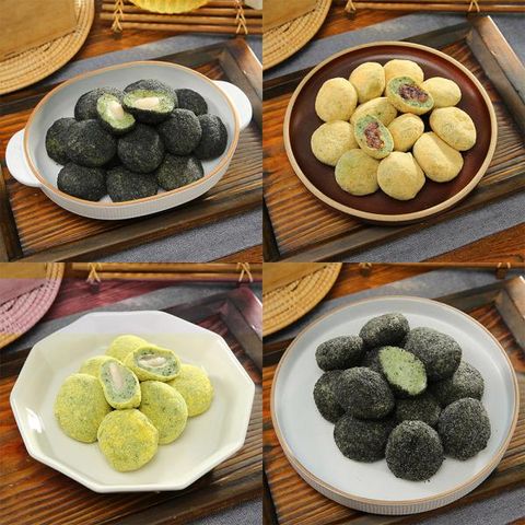 고수록 4종떡세트100개(검정깨두텁떡+콩고물찹쌀떡+생모시두텁떡+검정깨인절미)