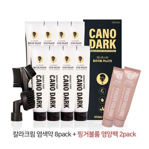 [모나리스타] 컬러크림 핑거볼륨 염색제SET(염색제8개,핑거볼륨 영양팩2개 등)