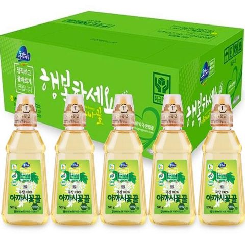 ★100% 천연꿀★ 동강마루아까시꽃꿀500g*5병