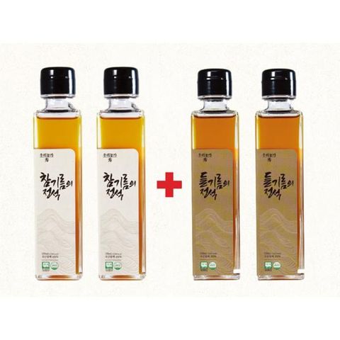 참기름의 정석 국산 참기름2병 + 들기름 2병 총4병