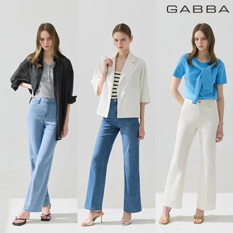 [eTV][GABBA] 가바 여성 썸머 라이크라 에어홀 데님팬츠3종