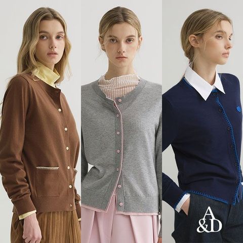 [A&D] 에이앤디 26FW 스티치포인트 니트자켓3종