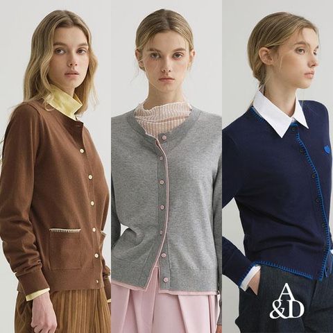 [A&D] 에이앤디 26FW 스티치포인트 니트자켓3종