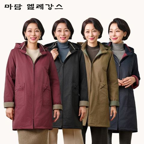 [마담엘레강스] 조이 니트카라 퀼팅코트