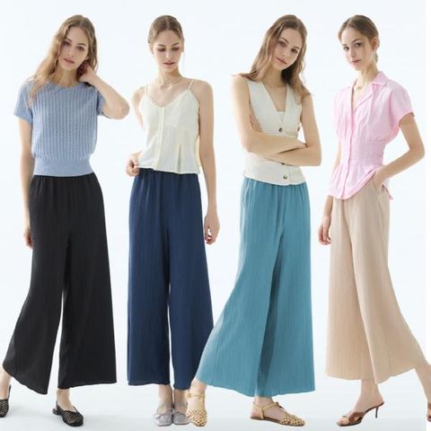 [에이핏] 크링클 세미 와이드 팬츠 여성 4종