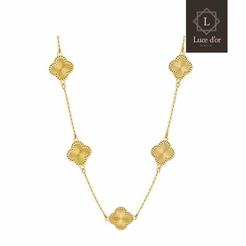 [루체도르] 24K 순금 클로버 목걸이