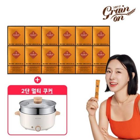 [그레인온] 골드카무트®브랜드밀 담은 효소 (3g×30포)×12박스+멀티쿠커