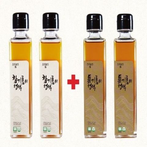 [25년 햇 깨로만든]참기름의 정석 국산 참기름&들기름 세트 150ml X 4병