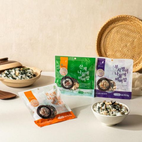 [2025년 햇] 나물에비벼밥 3종세트 (총15봉)