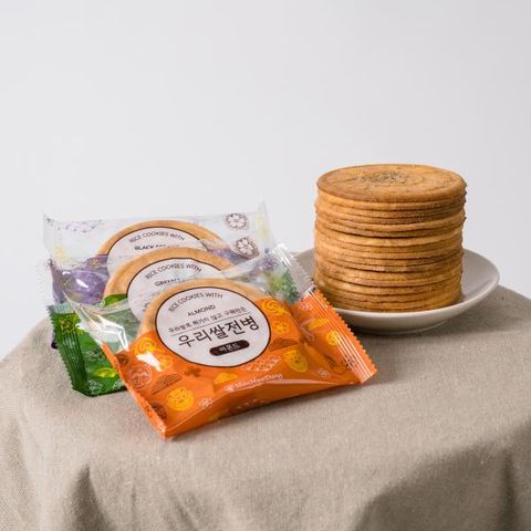 신화당제과 우리쌀전병 6박스(아몬드2+파래2+흑임자2)