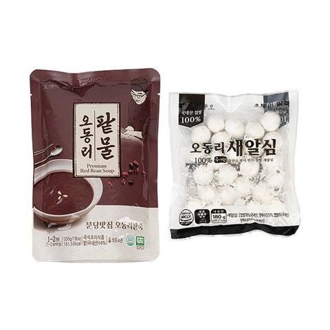 오동리 새알팥물세트(팥물(500g) * 6팩 + 새알심(180g) * 6팩)