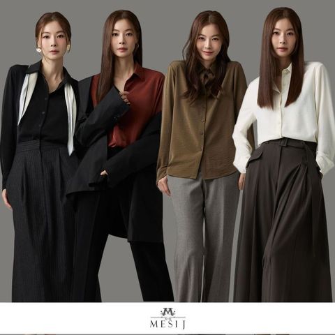 메시제이 크링클 셔츠 블라우스 4종